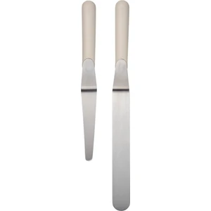2 Adet Spatula 2-Li Set Pasta Kek Spatulası Krema Açılı Spatula Paslanmaz Çelik