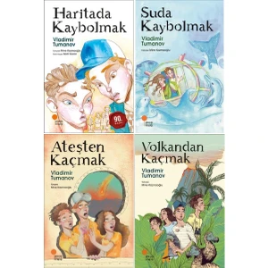 Haritada Kaybolmak - Suda Kaybolmak - Ateşten Kaçmak - Volkandan Kaçmak 4 Kitap - Vladimir Tumanov
