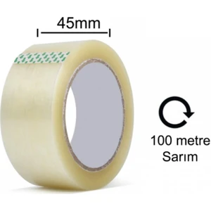 Koli Bandı Şefaf 6 Adet 45X100 mt