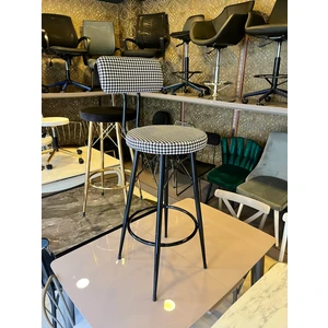 Yeni Tasarım Mila Bar Sandalyesi 75 cm Kazayağı KUMAŞ.100 ile 115 cm Arası Ada&masalara Uyumlu