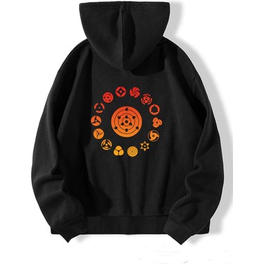 Natch Wear Siyah Arka Sharingan Bask l Oversize Sweatshirt Fiyat