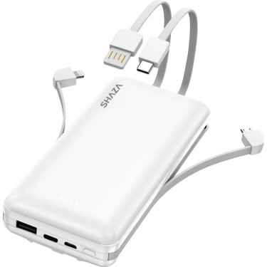 Shaza 20.000 Mah Kendinden Kablolu Taşınabilir Şarj Cihazı Fiyatı