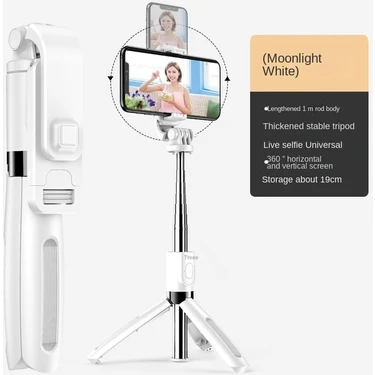 Ganbao L02 Işık Yok Xiaomi Kablosuz Selfie Çubuğu Mini Bluetooth Tripod Ios Android Telefon Için