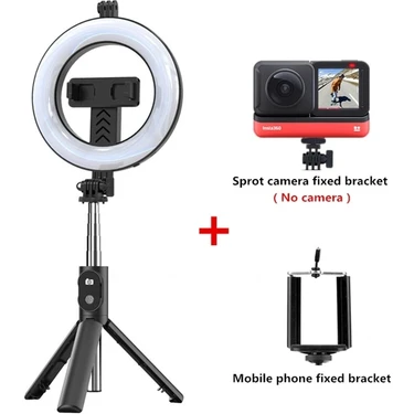 Ganbao Halka Işık 4 In 1 Selfie Sopa Tripod Standı Kablosuz Bluetooth Uzaktan El LED Halka Işık