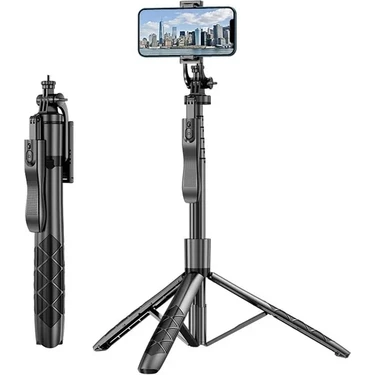 Ganbao L16 153 cm Kablosuz Selfie Çubuğu Tripod Uzaktan Mini Taşınabilir Telefon Standı Tutucu