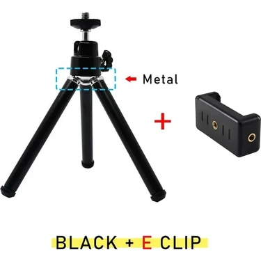 Ganbao Black-Me Masa Tripod Telefon Akıllı Telefon Için Mini Tripod IPhone Için Işkembe Cep