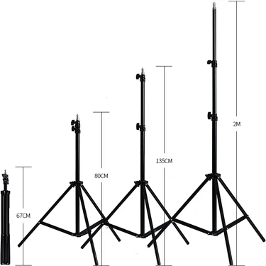 Ganbao 150 cm Selfie Tripod 1/4 Vidalı Işık Standı Kablosuz Bluetooth Uyumlu Telefon Kamera