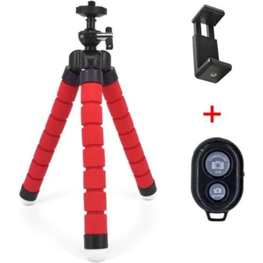 Ganbao Kırmızı Sünger Ahtapot Mini Tripod Taşınabilir Kamera Mini Tripodlar IPhone Samsung Xiaomi