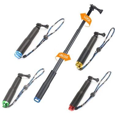 Ganbao Gopro Kahraman Için Monopod Çubukta Mavi Selfie Çubukları Eken Için Xiaomi Için Sjcam Için