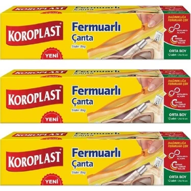 Koroplast Fermuarlı Çanta Orta Boy 20 X18 cm 36