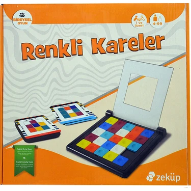 Zeküp Renkli Kareler Tekli Zeka