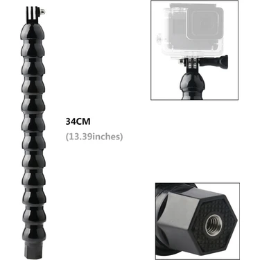 Ganbao L Esnek Monopod Kutup Selfie Sopa Dalış Uzatma Kolu Gopro Hero Sjcam Yi Djı Osmo Aksiyon