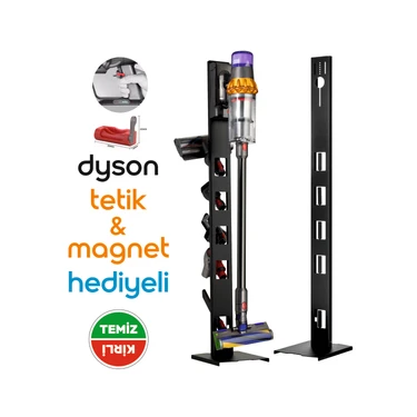 Dyson Uyumlu Siyah Dikey Süpürge Standı V15-V12-V11-V10-V8 Bütün Dyson Modelleriyle