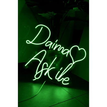 Sanec Kalpli Daima Aşk Ile Yazılı Neon LED Işıklı Tablo Düğün ve Kutlama Duvar Dekorasyon Ürünleri fiyatları