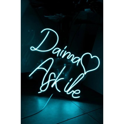 Sanec Kalpli Daima Aşk Ile Yazılı Neon LED Işıklı Tablo Düğün ve Kutlama Duvar Dekorasyon Ürünleri indirimleri