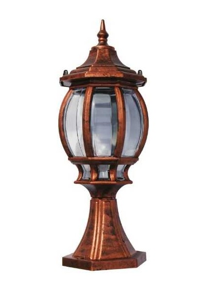 Sekizgen Eskitme Set Üstü Bahçe Armatürü, Bahçe Apliği, Set Üstü Dekoratif Armatür, Bahçe Armatürü