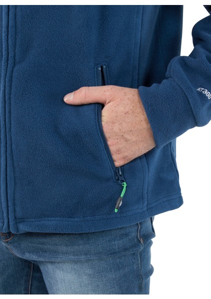 Lacivert Dik Yaka Polar Sweatshırt MAFLFLJ20009