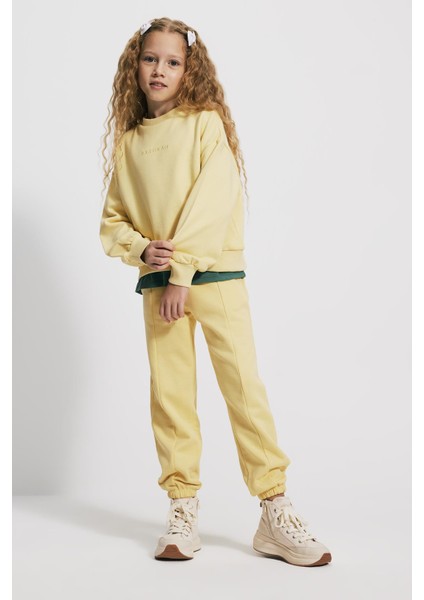 (Kids Girl) Ön Dikişli Loose Fit Jogger