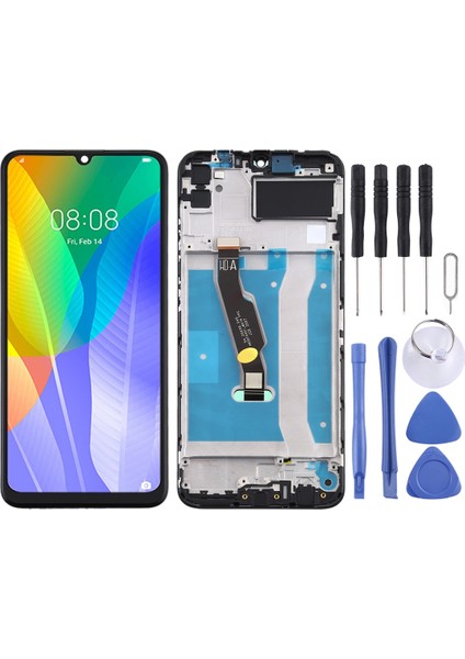 Huawei Y6P Için Çerçeveli Oem LCD Ekran - Siyah (Yurt Dışından)