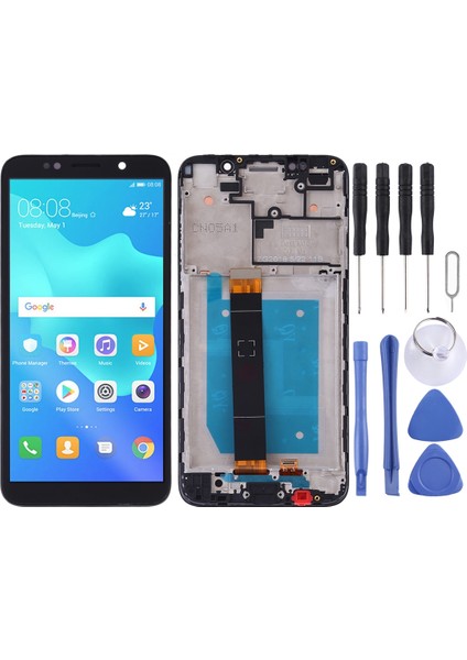 Huawei Mate 10 Için Çerçeveli LCD Ekran - Siyah (Yurt Dışından)