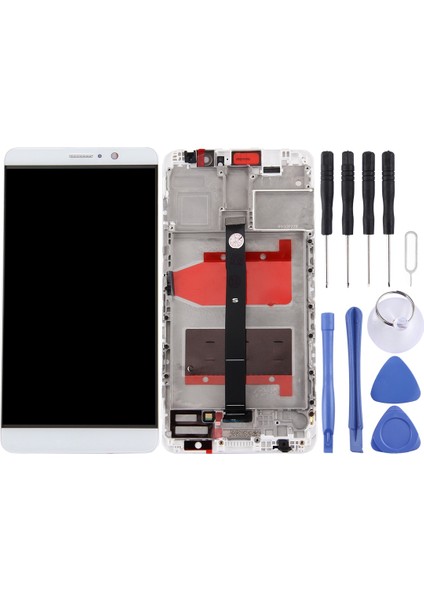 Huawei Mate Için Oem LCD Ekran 9 Sayısallaştırıcı Tam Çerçeveli - Beyaz (Yurt Dışından)