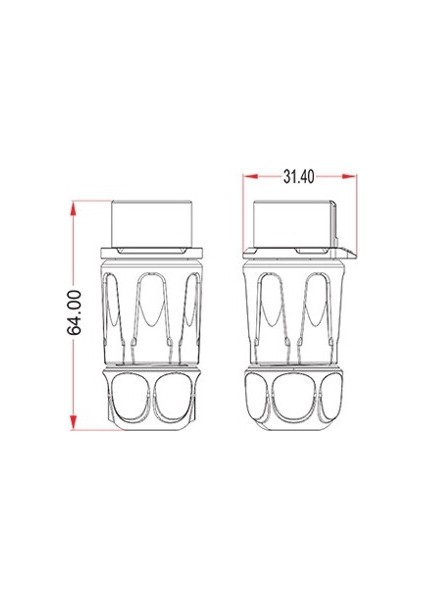 LP-20-C04PP-01-001 4-Pin Su Geçirmez Konnektör - Erkek fiyatları