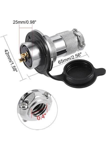 DF25 2 Pin 25MM Su Geçirmez Konnektör Takımı