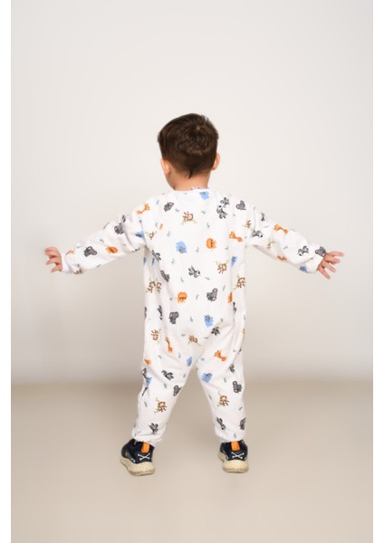 Voguevista Elyafsız Kışlık Uzun Kollu Çift Kat %100 Pamuk Pazen Ayıcık ve Hayvanlar Desenli Cocuk Bebek Uyku Tulumu indirimleri