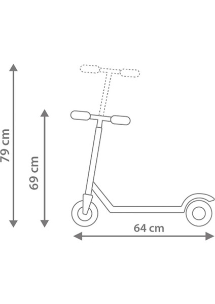 Iki Tekerlekli Işıklı Katlanabilir Çocuk Scooter