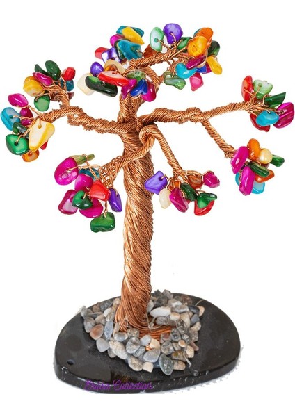 Sertifikalı Gerçek Multicolor Sedef Taşı Ağaç - Akik Plakalı fiyatları