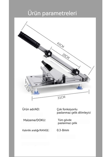 Ev Paslanmaz Çelik Et Rulo Dilimleyici (Yurt Dışından)