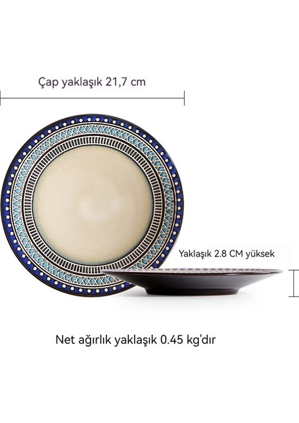 Yaratıcı Seramik Sofra Biftek Yemek Tabağı (Yurt Dışından)