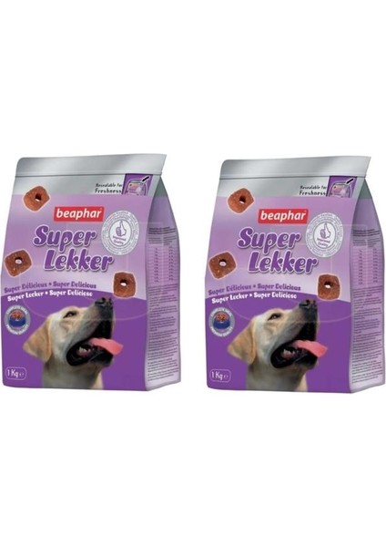 Süper Lekker Sığır Et Pirinç Köpek Ödül 1 Kg 2 Adet
