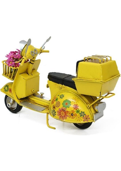Dekoratif Metal Scooter Sepetli fırsatları