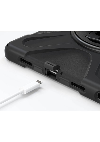 Samsung Galaxy Tab A9 Plus 11'' X210 Kılıf Standlı Defender Darbe Korumalı Tank