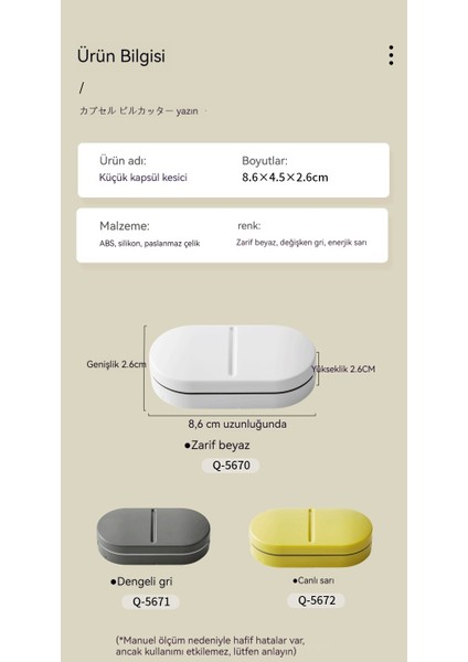 Taşınabilir Ilaç Kesici Küçük Ilaç Kutusu (Yurt Dışından) modelleri