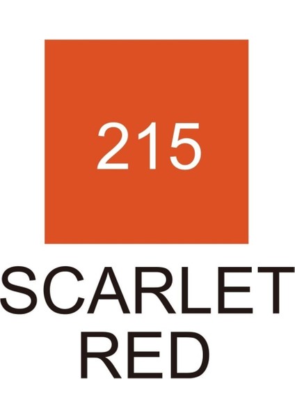 Kurecolor Twin S Marker KC3000 Çift Uçlu Grafik Markörü NO:215 Scarlet Red