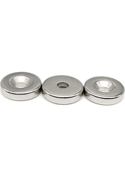 Havşa Delikli, Neodyum Mıknatıs, 20MM x 5mm Delik Çapı : 10/5 mm Süper Güçlü Mıknatıs fiyatları