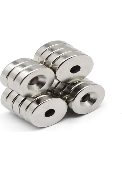 Havşa Delikli, Neodyum Mıknatıs, 20MM x 5mm Delik Çapı : 10/5 mm Süper Güçlü Mıknatıs fırsatları