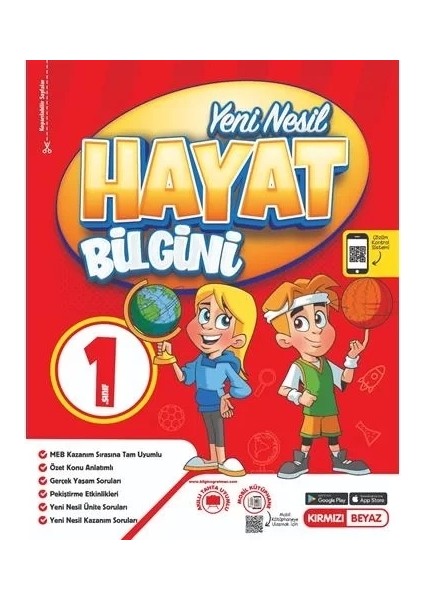 Kırmızı Beyaz Yayınlar Yeni Nesil Hayat Bilgini 1.Sınıf