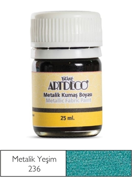 Metalik Kumaş Boyası 236 Yeşim 25 ml