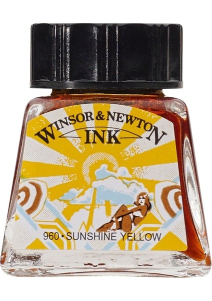 Drawing Ink Çini Mürekkebi 14 ml 633 Sunshine Yellow