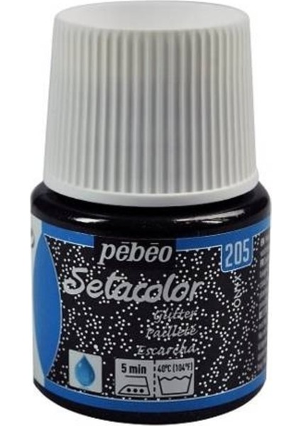 Glitter (Simli) Kumaş Boyası 205 Onyx 45 ml