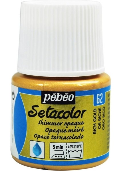 Setacolor Shimmer Parlak Opak Kumaş Boyası 45 ml Rich Gold