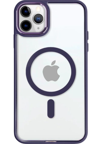 iPhone 13 Magsafe Derin Mor Kılıf/ Magnefic Crystal Deep Purple Case