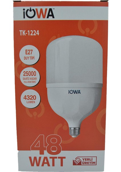 Yükseliş Elektrik Iowa 48 W Torch LED Ampul Beyaz 4320 Lümen 6500 K fırsatları