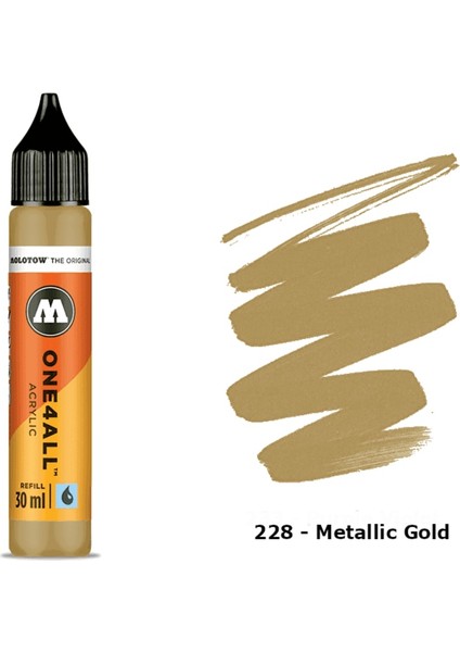 Akrilik Refill 30 ml N : 228 Metallic Gold