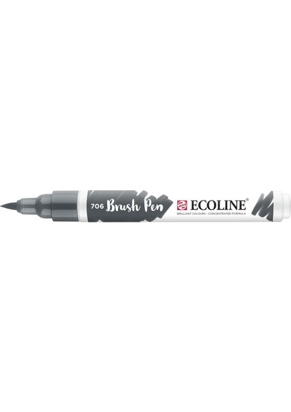 Ecoline Brush Pen Fırça Uçlu Kalem 706 Deep Grey