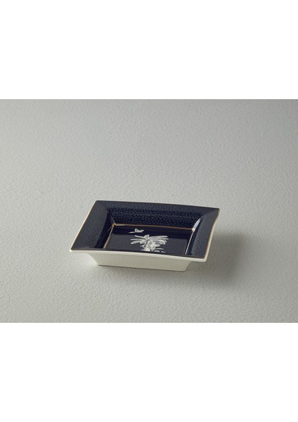 Chic Palm Dekoratif Tabak 14X14X2,5 cm Lacivert