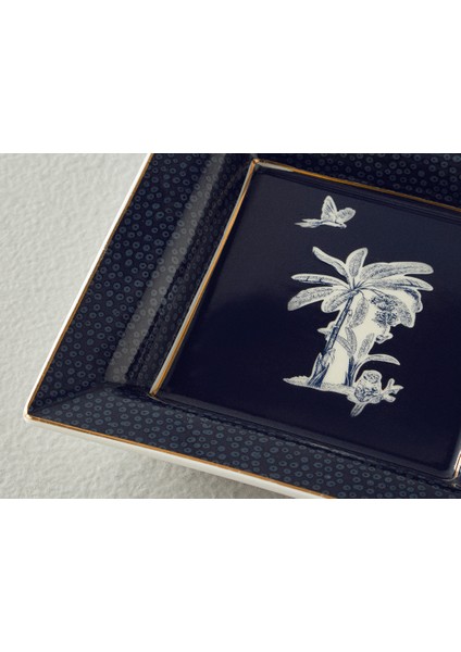 Chic Palm Dekoratif Tabak 14X14X2,5 cm Lacivert modelleri